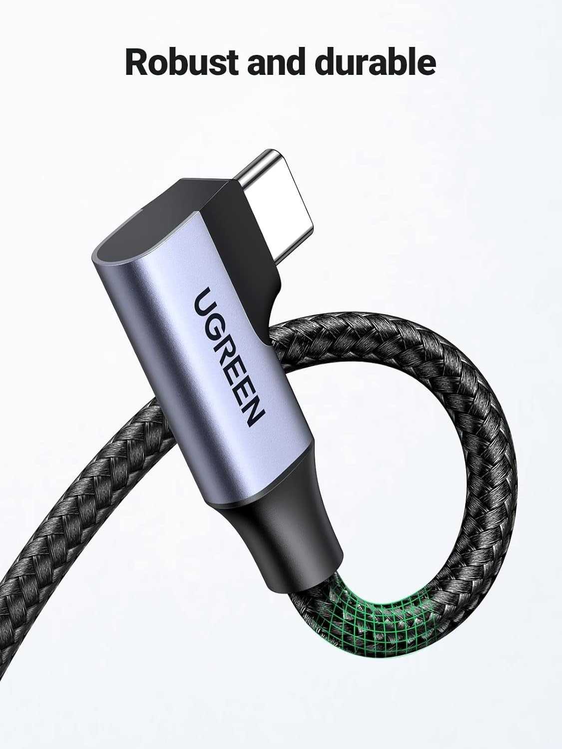 UGREEN 20299 L-Shaped USB-C Fast Charging Cable 5Gbps 1M