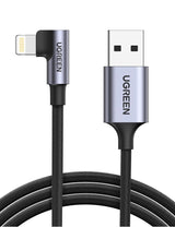 UGREEN 60521 90-Degree USB-A to 8-Pin Charger Cable - 1M Length