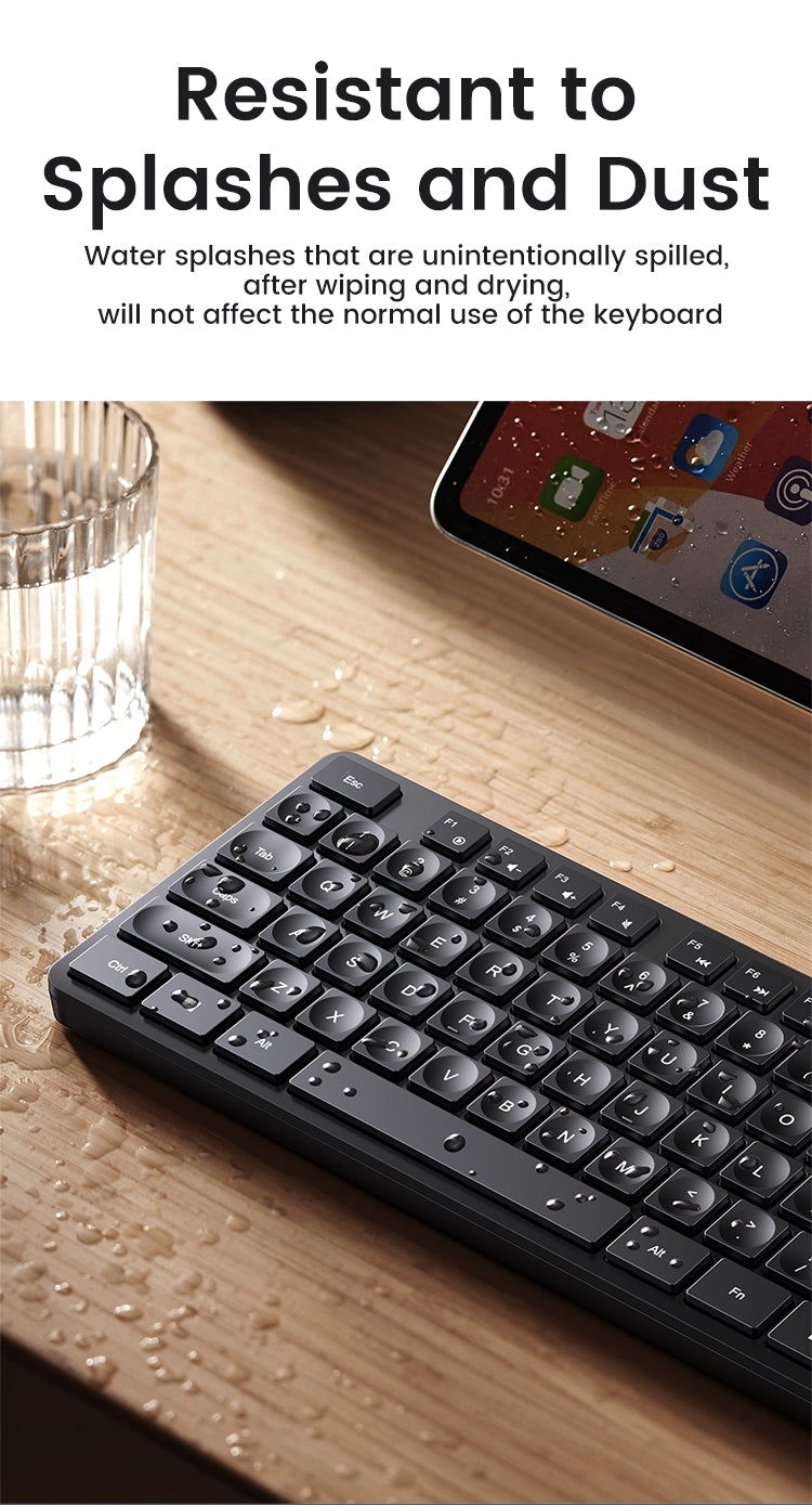 UGREEN 104-Key 2.4G Wireless Keyboard with LED Indicators