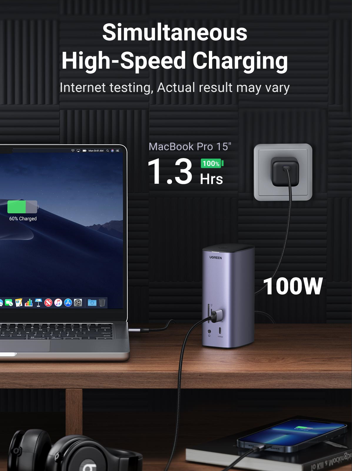 UGREEN 90325 13-in-1 USB-C Docking Station with 8K Triple Display Support