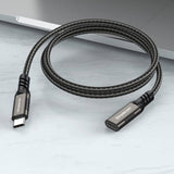 USB-C Male to Female Extension Cable - 20Gbps Data Transfer & 100W PD Charging, 0.5M