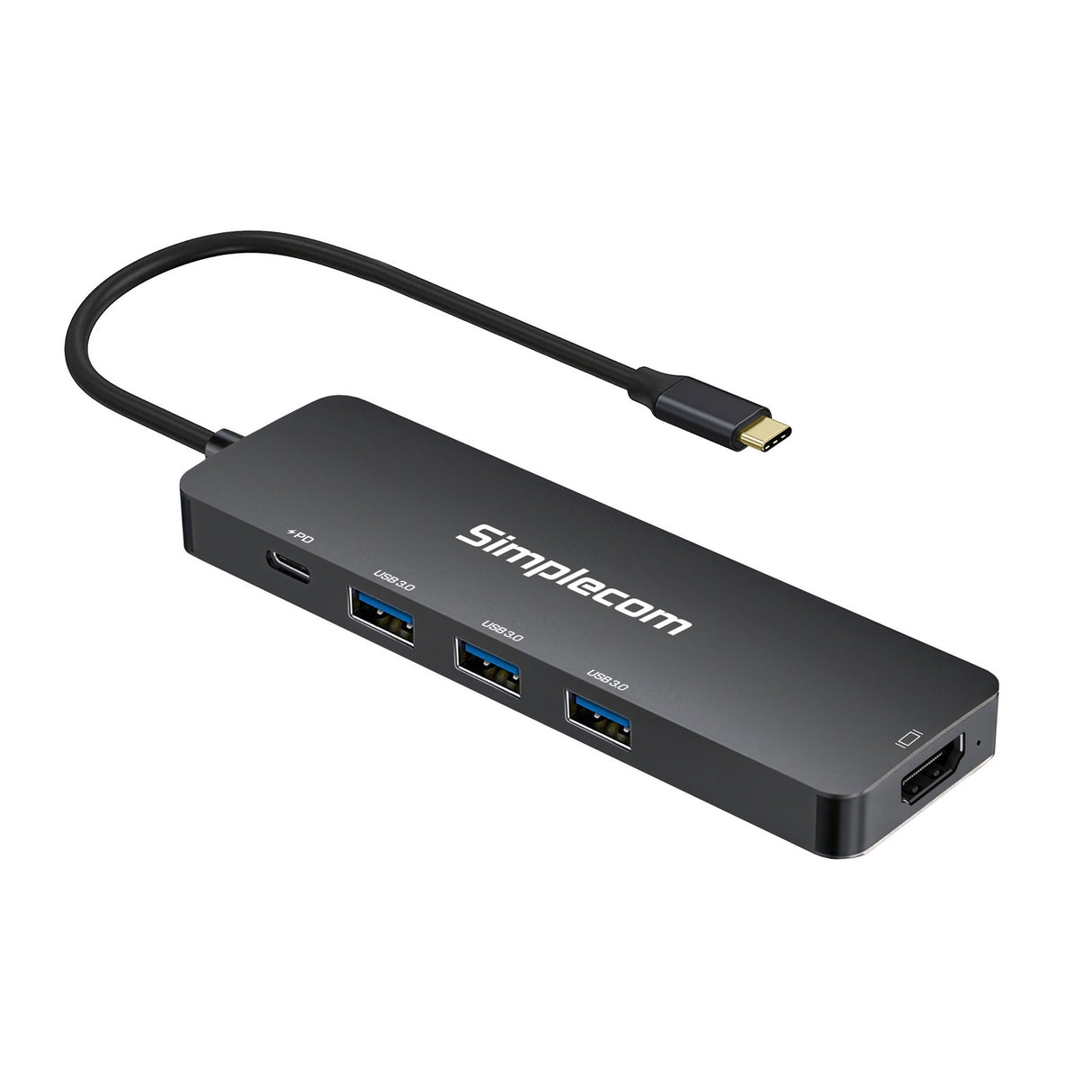 Simplecom CH545 USB-C 5-in-1 Docking Station with HDMI, 3 USB 3.0 Ports, and Power Delivery