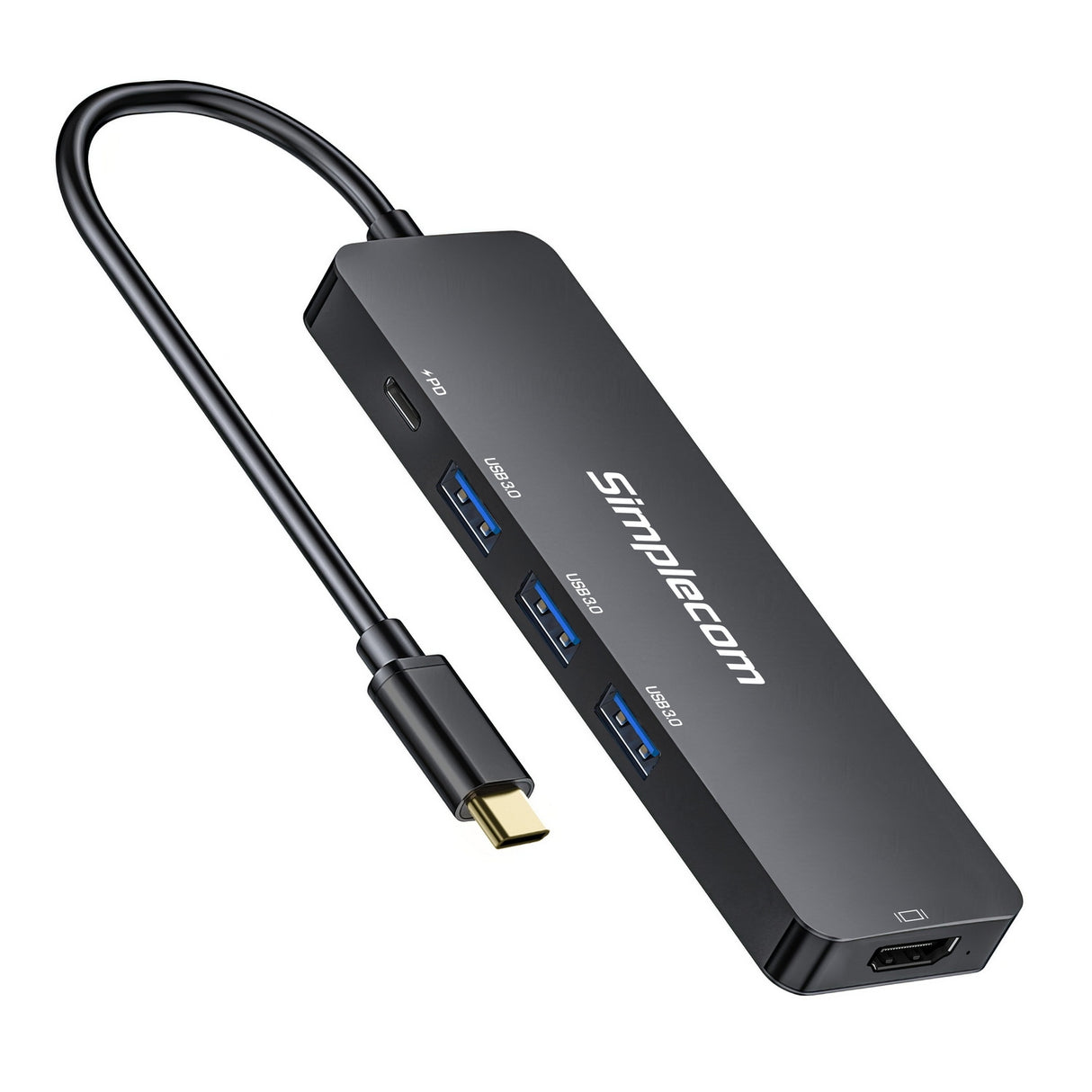 Simplecom CH545 USB-C 5-in-1 Docking Station with HDMI, 3 USB 3.0 Ports, and Power Delivery