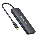 Simplecom CH545 USB-C 5-in-1 Docking Station with HDMI, 3 USB 3.0 Ports, and Power Delivery