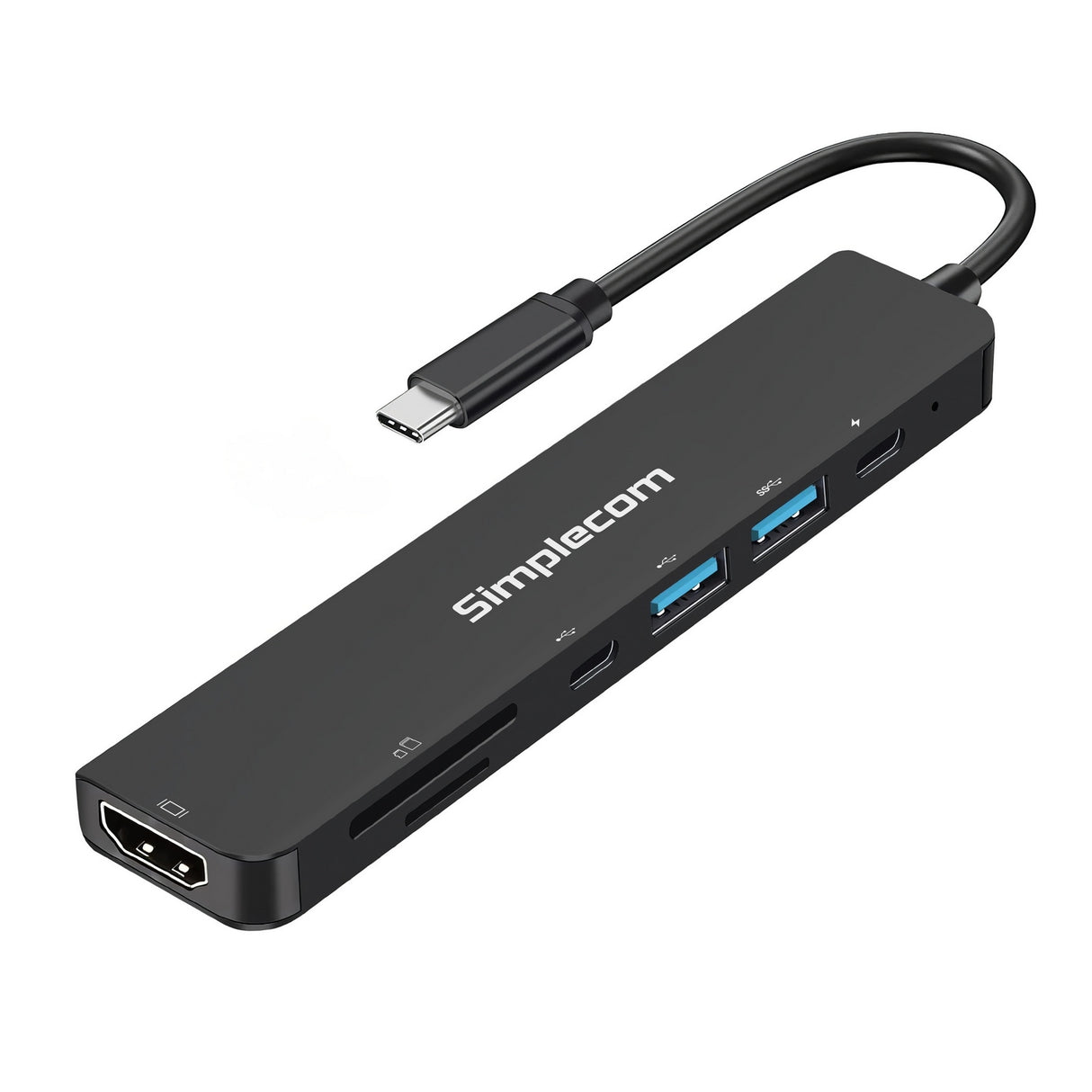 Simplecom CH547 7-in-1 USB-C Multiport Hub with HDMI, Card Reader & PD Charging