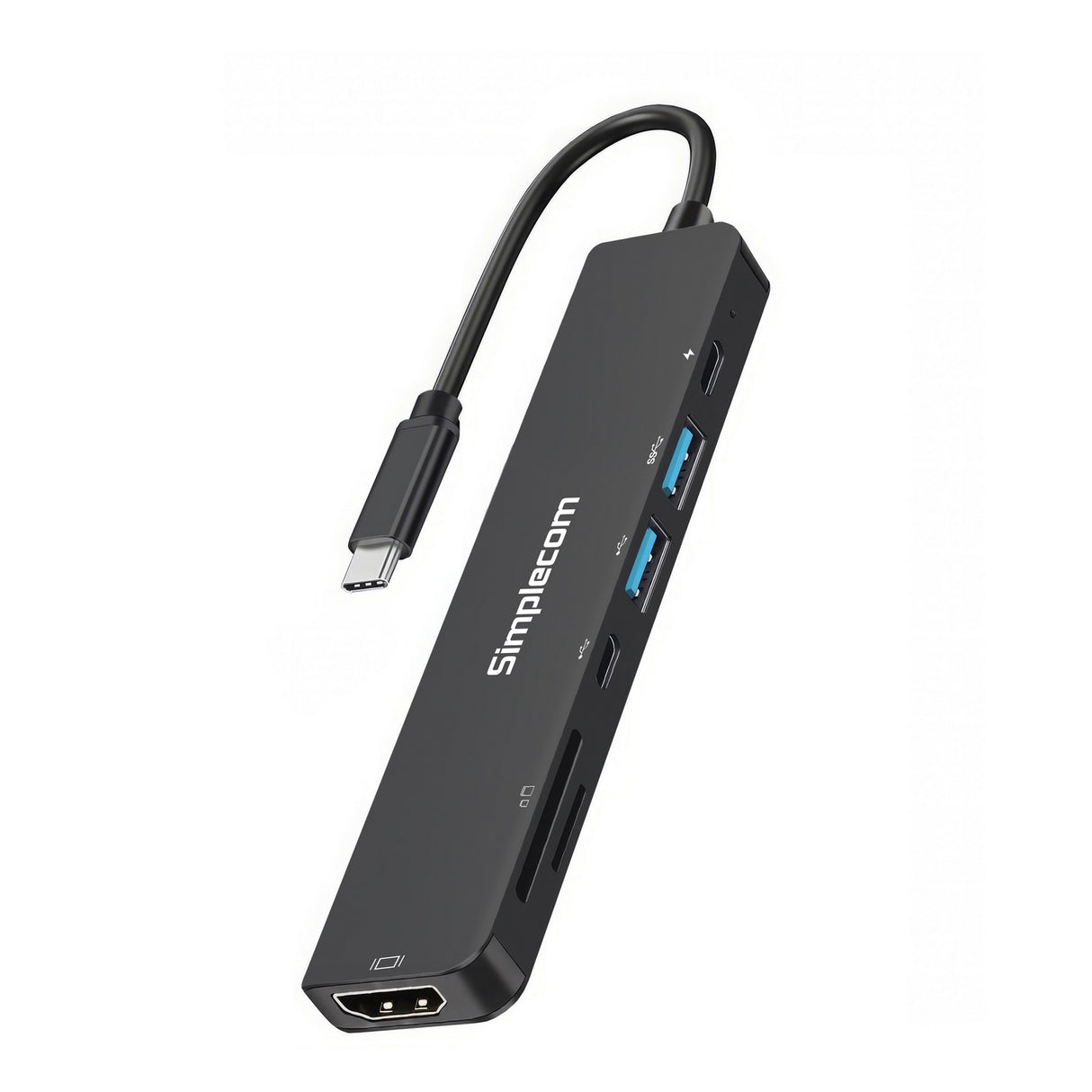 Simplecom CH547 7-in-1 USB-C Multiport Hub with HDMI, Card Reader & PD Charging