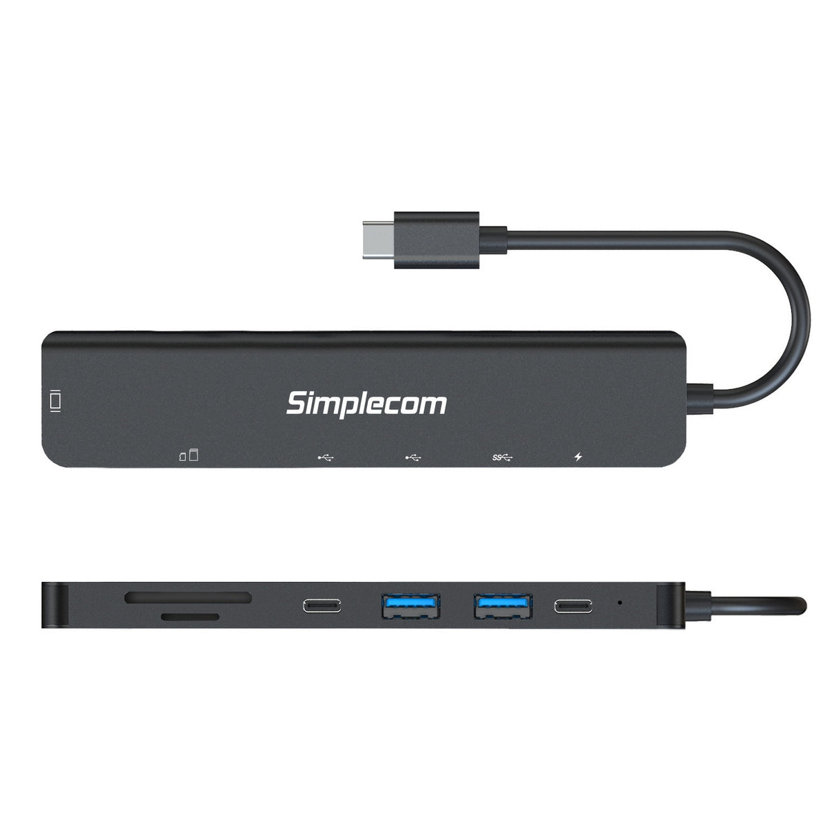 Simplecom CH547 7-in-1 USB-C Multiport Hub with HDMI, Card Reader & PD Charging