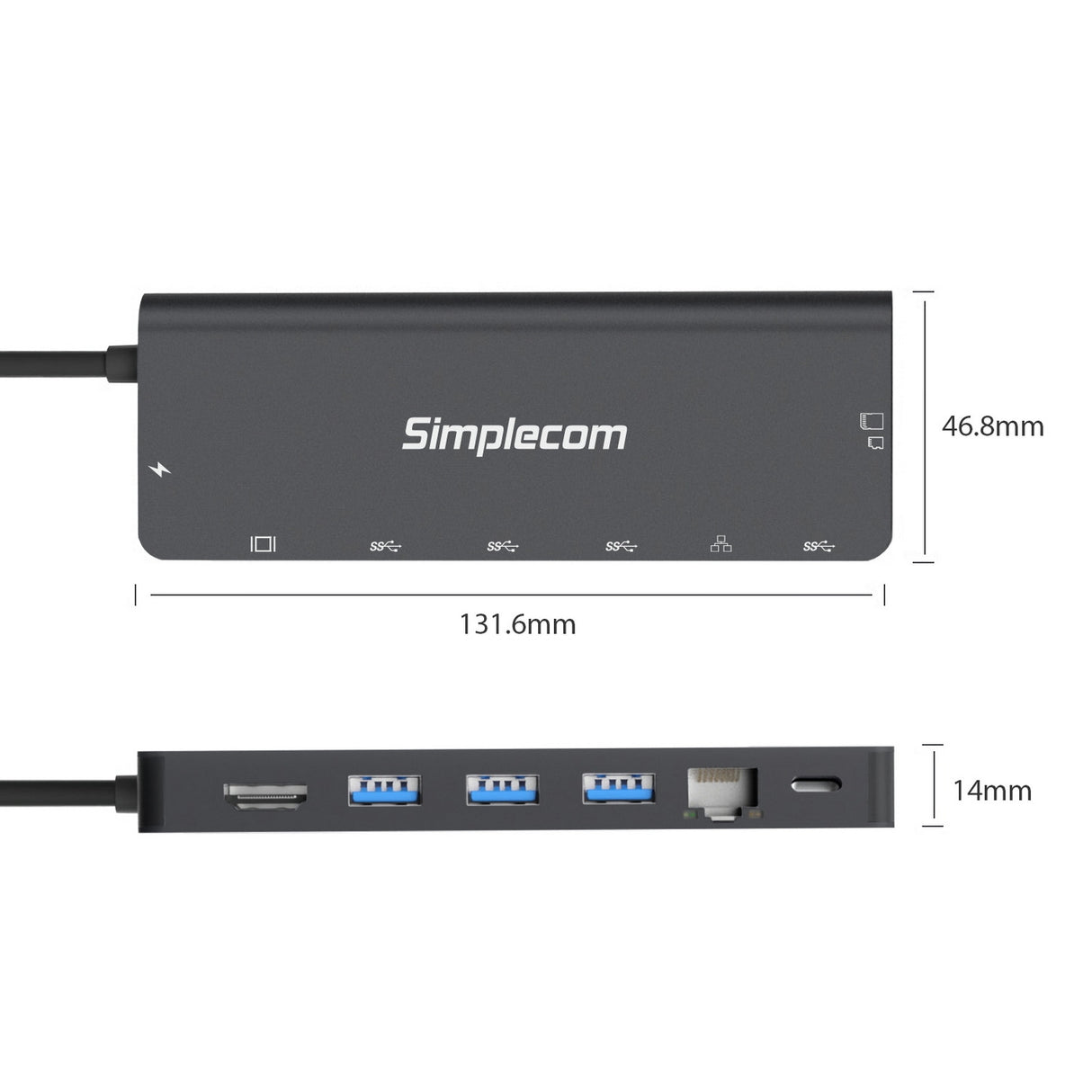 Simplecom CHN590 USB-C 9-in-1 Docking Station with Power Delivery and HDMI Expansion