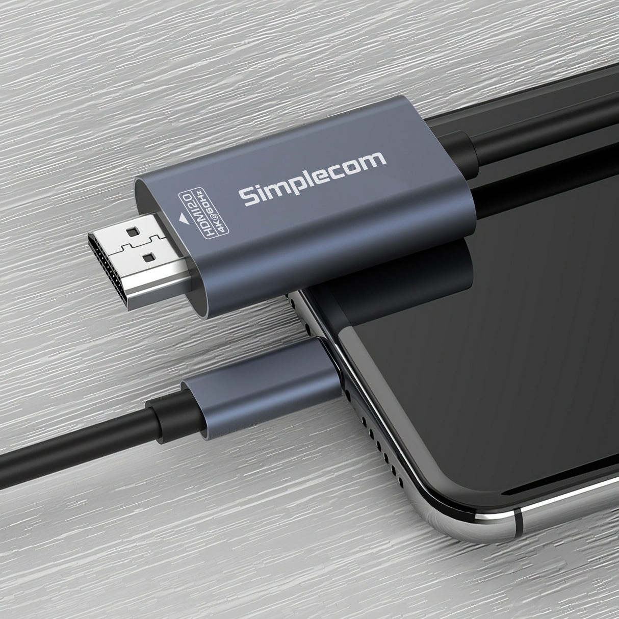 Simplecom DA322 2M USB-C to HDMI 2.0 Cable for 4K@60Hz Streaming