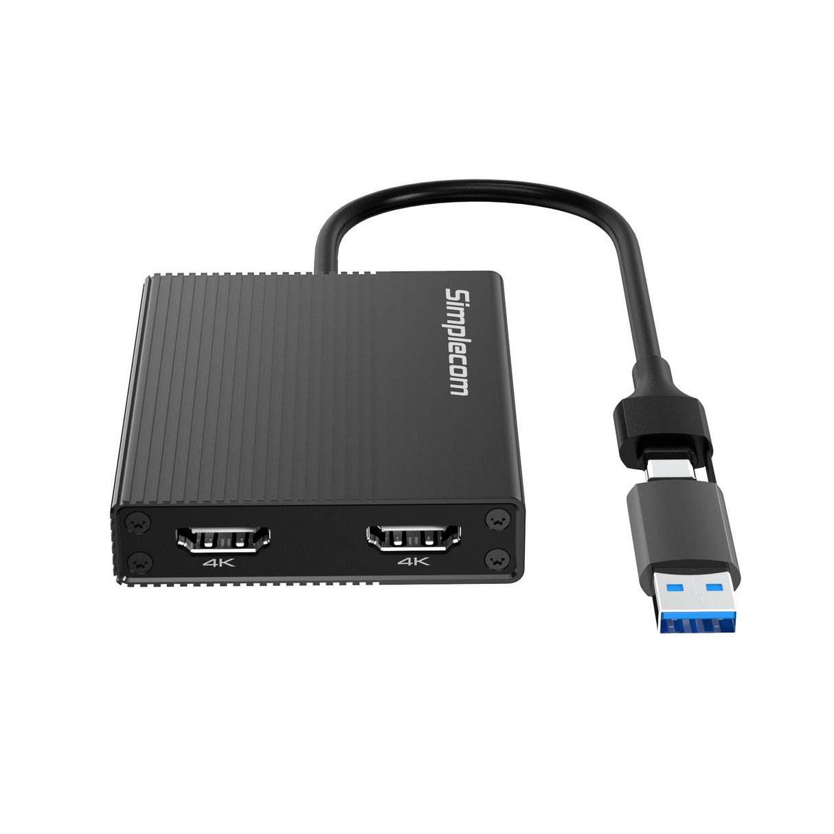 Dual 4K HDMI 2.0 USB Adapter for Enhanced Productivity with USB-A & USB-C Connectivity