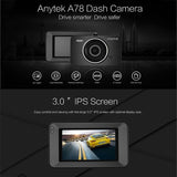 Anytek A78 Full HD 1080P Dash Camera with 170° Wide Angle and 24/7 Parking Surveillance