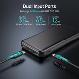 CHOETECH 10000mAh Fast Charge Power Bank with PD18W and QC 3.0