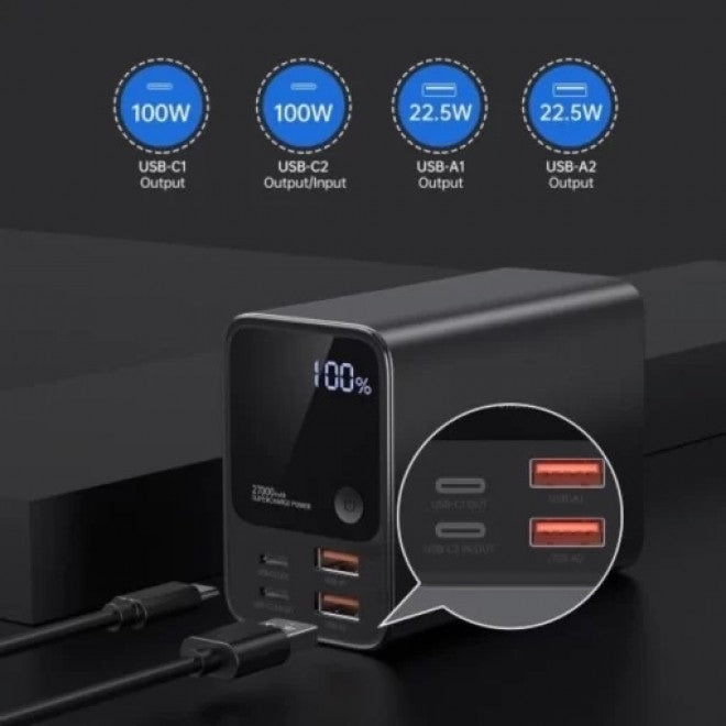 CHOETECH B635 27000mAh Dual PD 100W Power Bank for Ultimate Charging on the Go