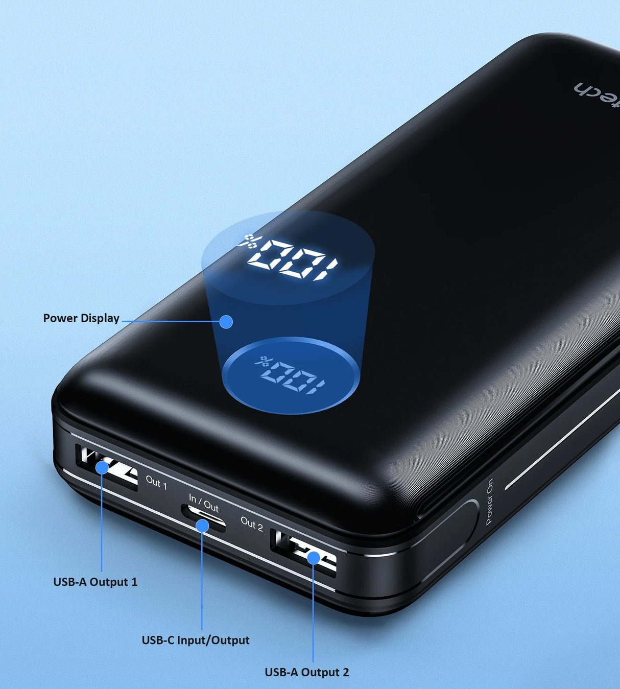 CHOETECH 20,000mAh 45W PD Power Bank for Multi-Device Charging