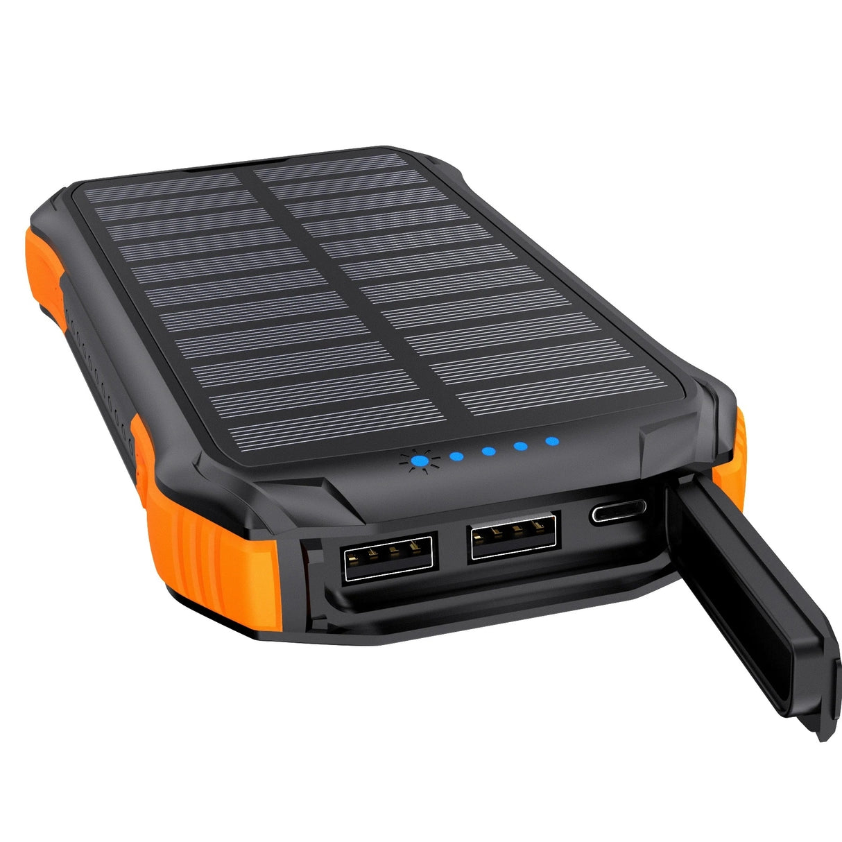 CHOETECH 20000mAh Solar Charging Power Bank with Qi Wireless and USB-C Fast Charge