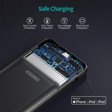 CHOETECH 10000mAh MFi Certified Power Bank with Dual Built-in Cables and PD18W Fast Charging