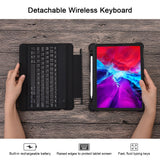 Wireless Bluetooth Keyboard Case with Touchpad and Backlight for iPad Pro 12.9" (Black)