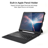 Wireless Bluetooth Keyboard Case with Touchpad and Backlight for iPad Pro 12.9" (Black)