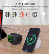 CHOETECH H050 Dual Magnetic Charger Stand for iPhone 12/13 and iWatch