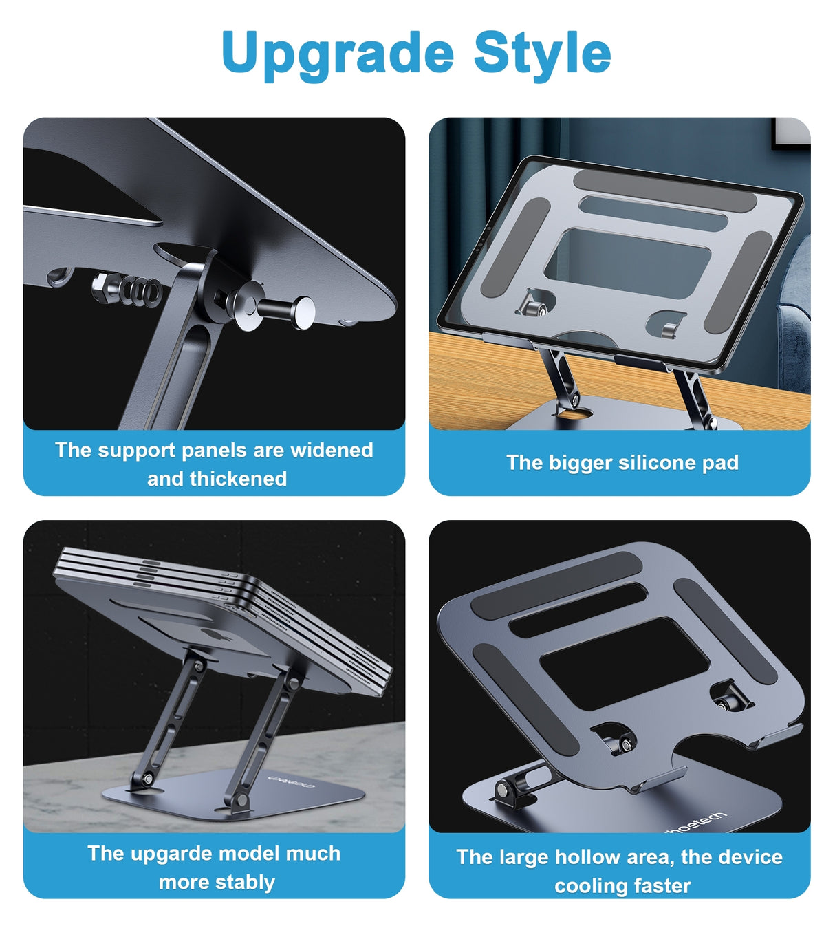 CHOETECH Adjustable Aluminum Tablet and Laptop Stand