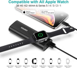 CHOETECH T315 2-in-1 Portable Wireless Charger & 5000mAh Power Bank for Apple Watch and Devices