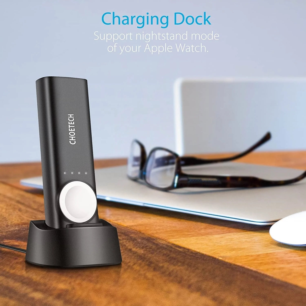 CHOETECH T315 2-in-1 Portable Wireless Charger & 5000mAh Power Bank for Apple Watch and Devices