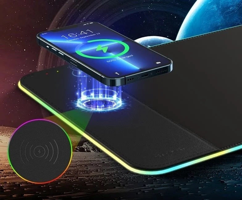 CHOETECH T543-F RGB 15W Wireless Charging Mouse Pad with Illuminated Design