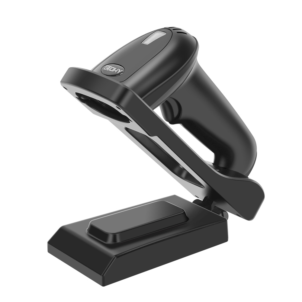 YHDAA YHD-5800DB Advanced 2D Bluetooth Barcode & QR Code Scanner with Adjustable Stand (Black)