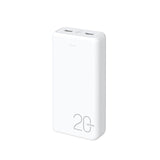 KIVEE PT63 20000mAh White Portable Power Bank