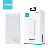 KIVEE PT63 20000mAh White Portable Power Bank