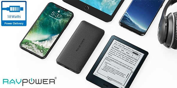 Ravpower RP-PB094 Super Slim Powerbank 10000mAh, PD 18w, QC3.0