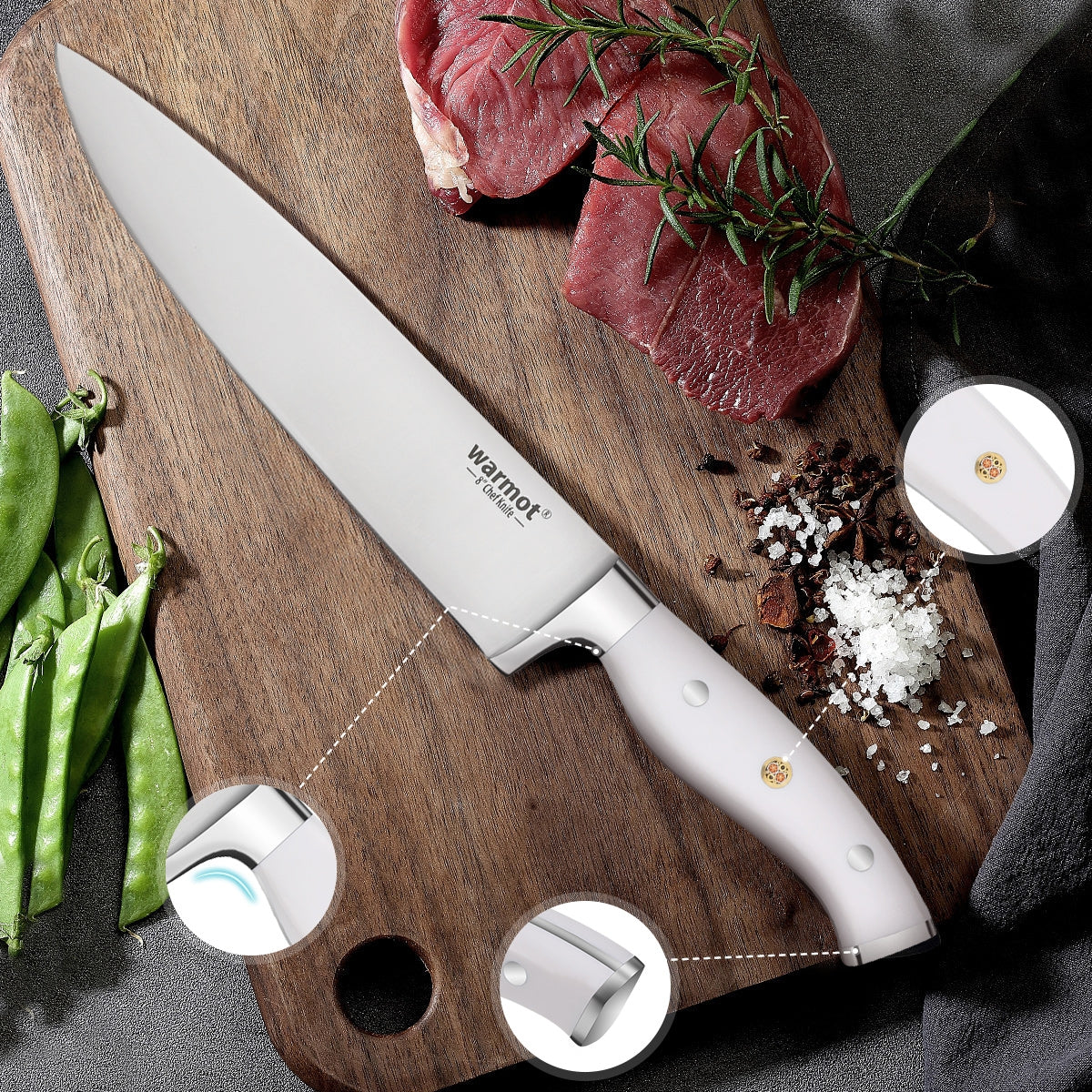 Warmot Premium 3-Piece Chef Knife Set with Gift Packaging (956-3)