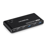 Simplecom KM420 HDMI KVM Switch with 4K@60Hz Support and 4-Port USB 3.0 Hub