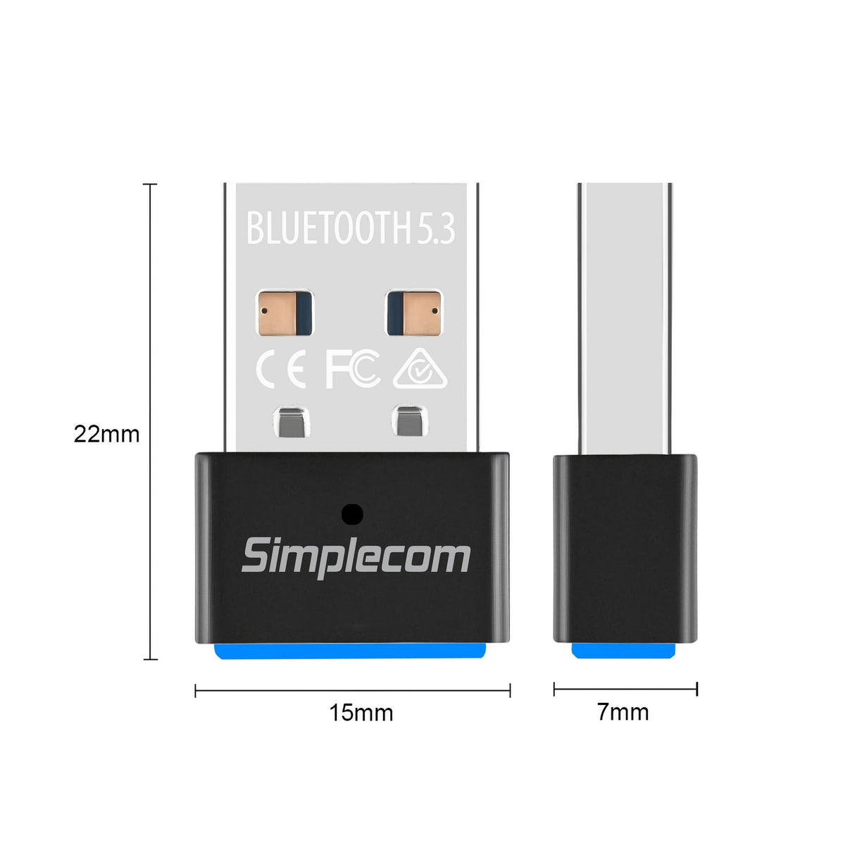 Simplecom NB530 Bluetooth 5.3 USB Wireless Adapter Dongle for Windows