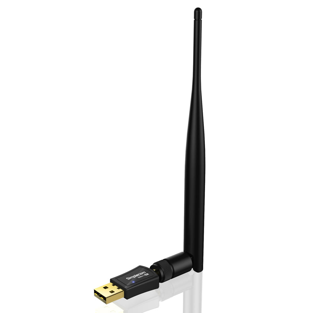 Simplecom NW611 AC600 WiFi Dual Band USB Adapter with 5dBi High Gain Antenna