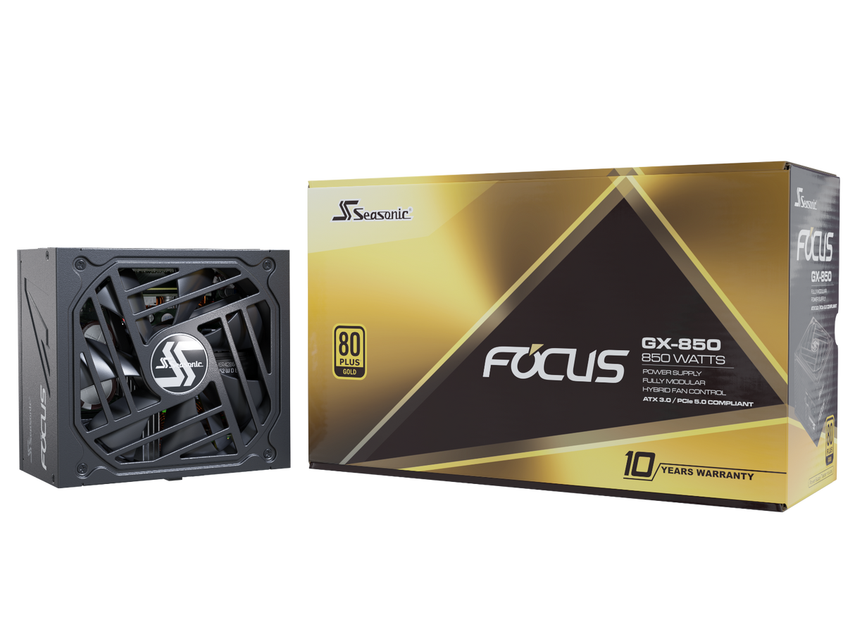 Seasonic FOCUS GX-850 850W ATX 3.0 Gold Certified Power Supply (SSR-850FX3)