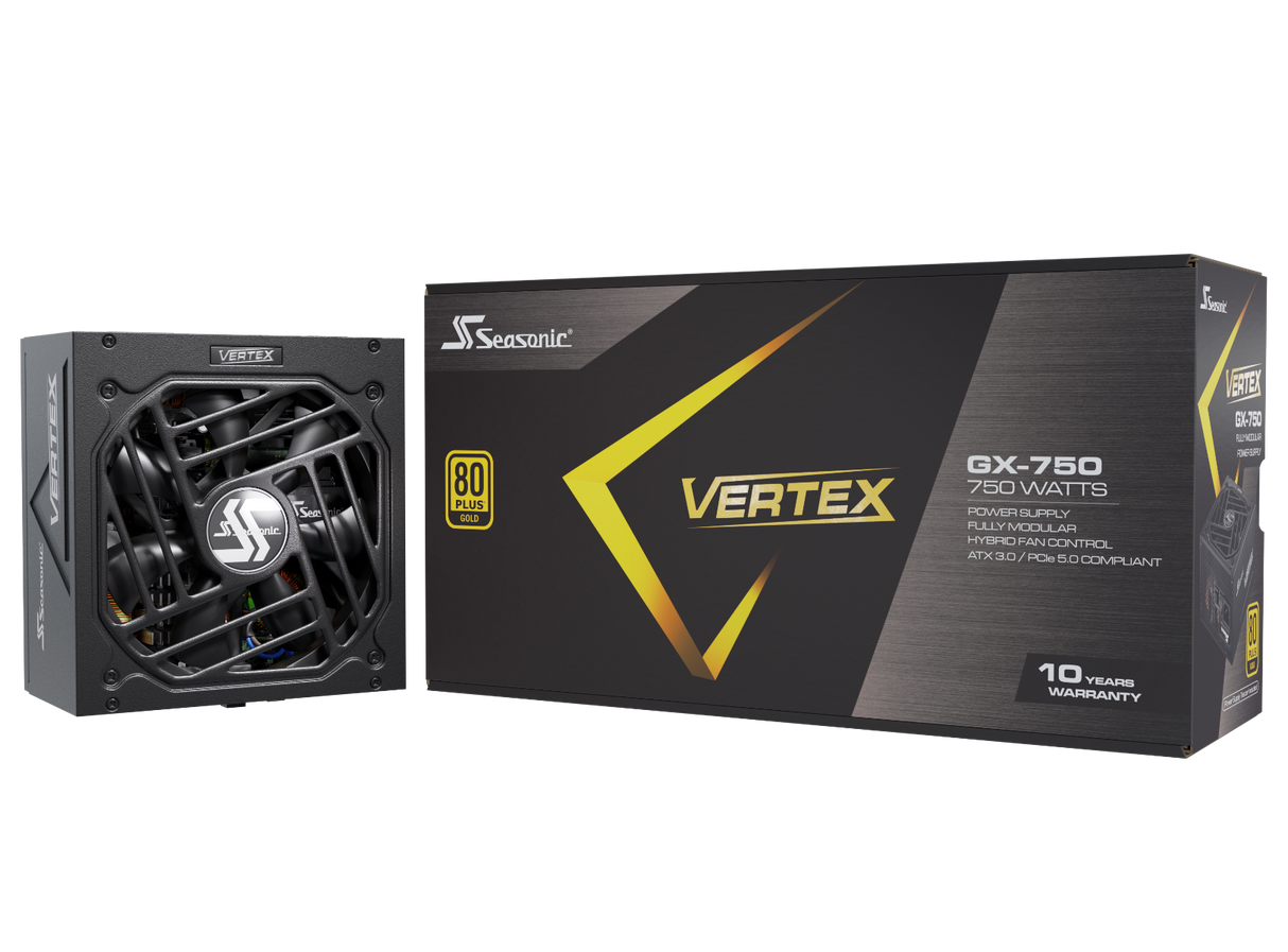 Seasonic VERTEX 750W Modular 80 PLUS Gold Power Supply with ATX 3.0 Compatibility