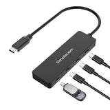 Simplecom CH384 USB-C 4-Port Hub - Fast 10Gbps Data Transfer