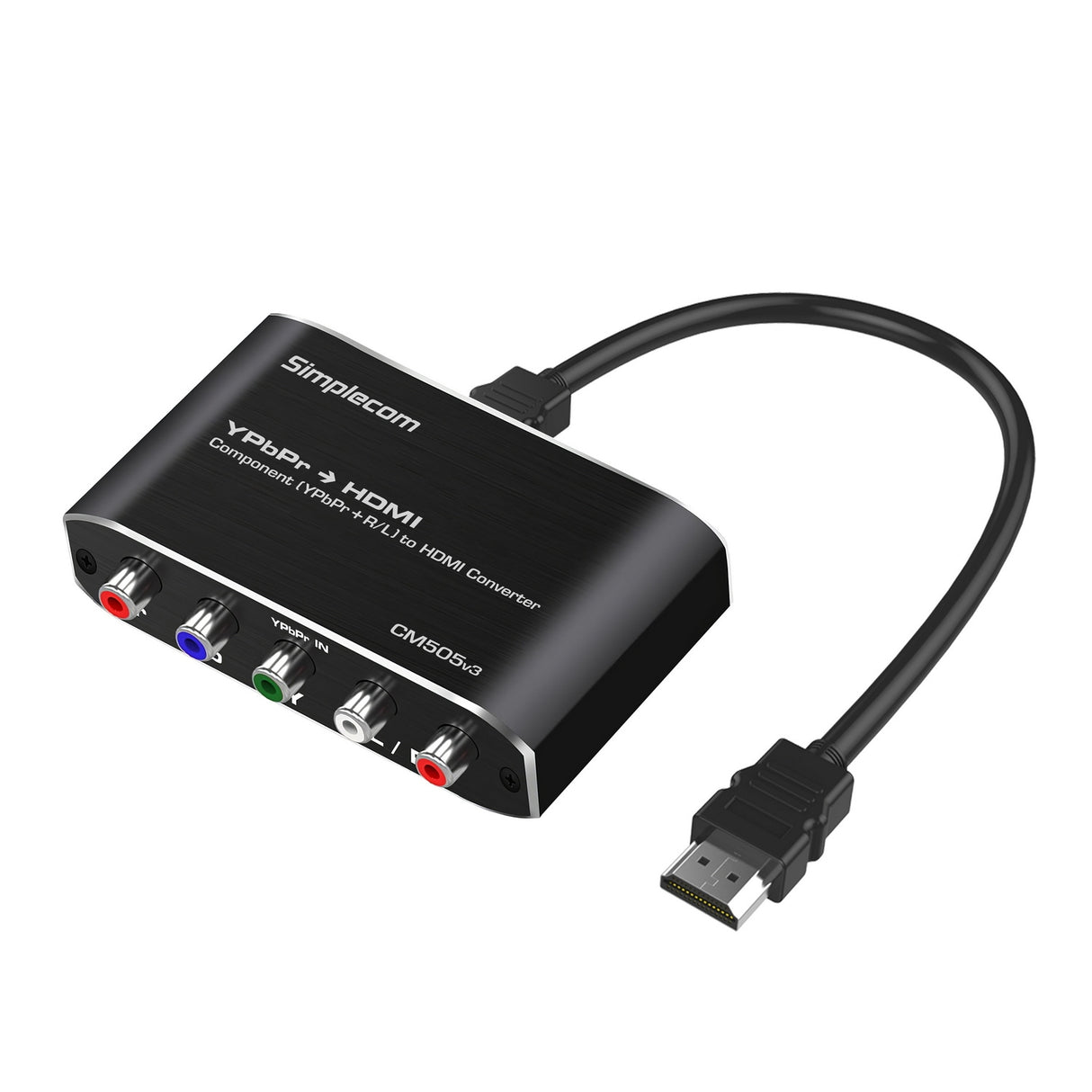 Simplecom CM505v3 YPbPr + Stereo to HDMI Converter for Full HD 1080p Display