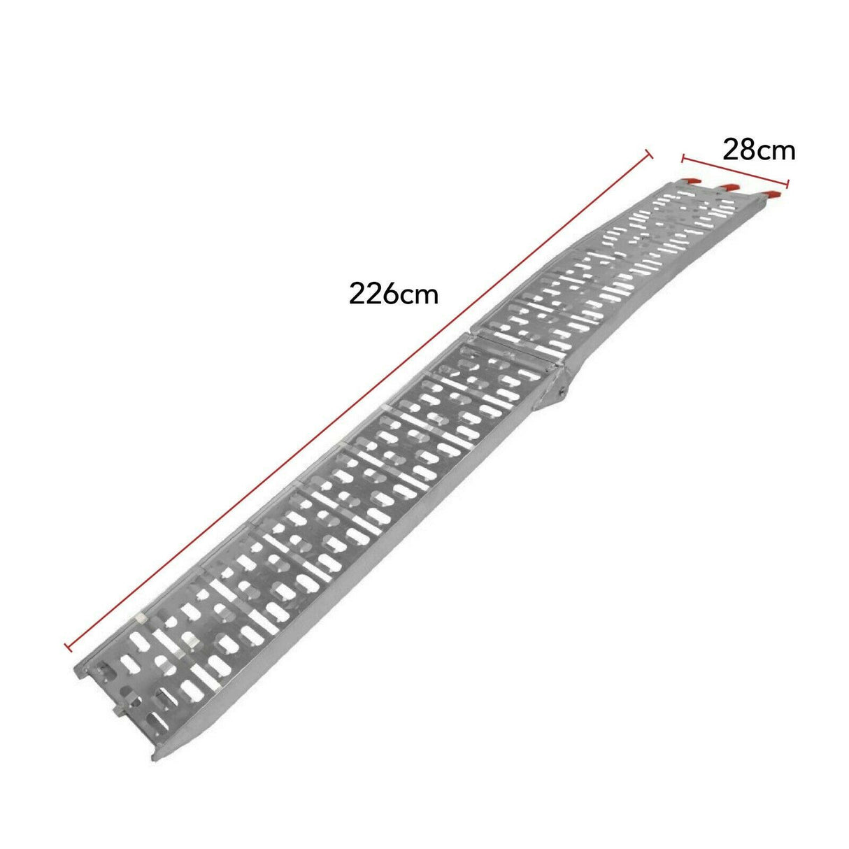 D2U Aluminum Folding Loading Ramps, 680kg Capacity - Heavy-Duty for ATVs, Motorcycles, Ride-On Lawnmowers - Foldable Design, Dual-Welded Joints, Rubber Tips, and Corrosion-Resistant Alloy