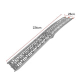 D2U Aluminum Folding Loading Ramps, 680kg Capacity - Heavy-Duty for ATVs, Motorcycles, Ride-On Lawnmowers - Foldable Design, Dual-Welded Joints, Rubber Tips, and Corrosion-Resistant Alloy - Top-Down View