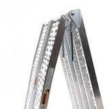 SINGLE Aluminium Folding Ramp with Support Strap, Load ATV Cycles, Motorcycles 680KG - Close-Up Angle