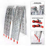 SINGLE Aluminium Folding Ramp with Support Strap, Load ATV Cycles, Motorcycles 680KG - Low Angle