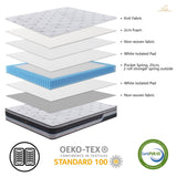 Cloud Dreams King Size Pocket Spring Luxury Plush Top 28cm Mattress