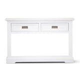 Laelia Console Hallway Entry Table 125cm Solid Acacia Timber Wood Coastal -White