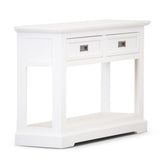 Laelia Console Hallway Entry Table 125cm Solid Acacia Timber Wood Coastal -White