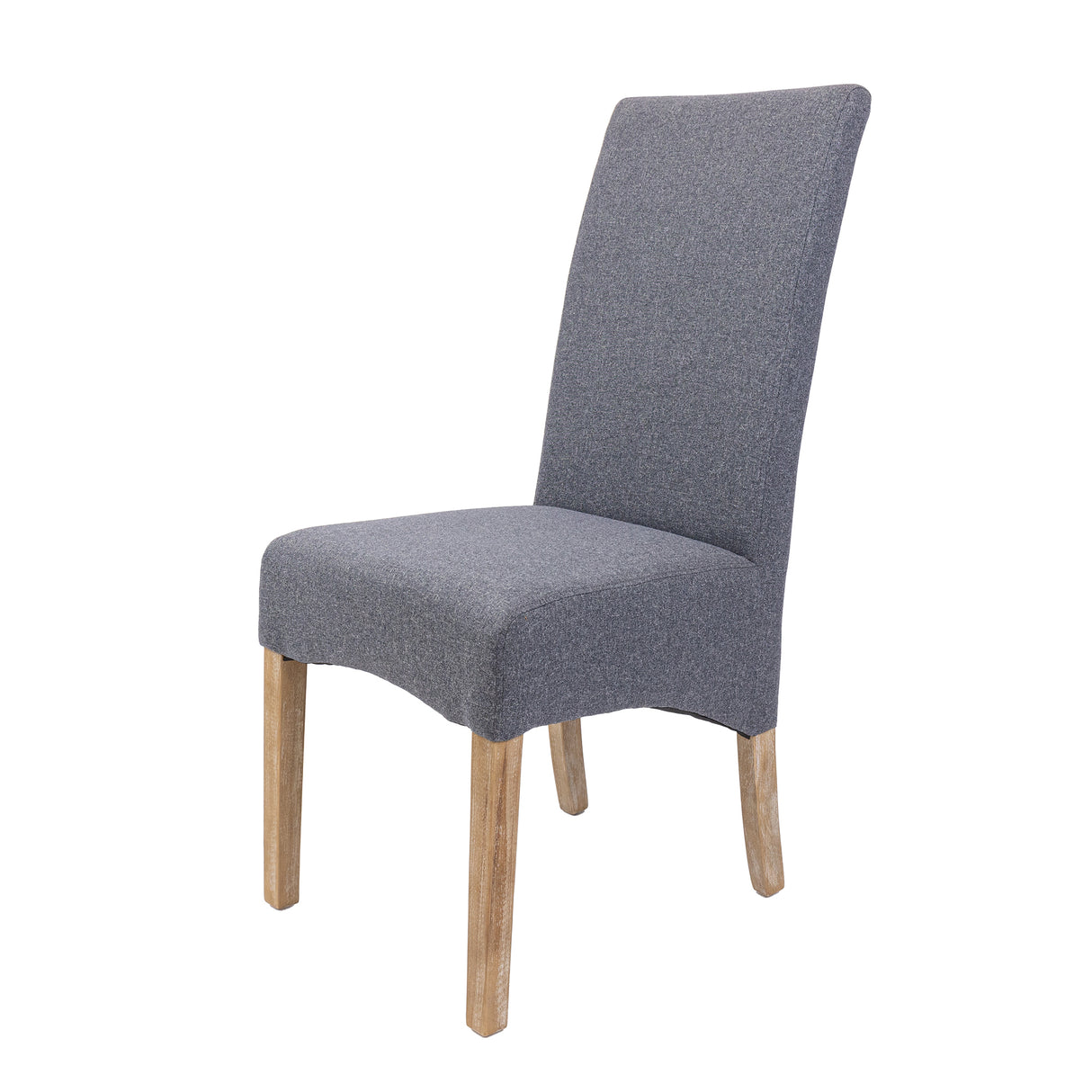 Jackson Dining Chair Set of 4 Fabric Seat Solid Pine Wood Furniture - Grey