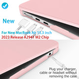 15 inch Air 2023 MacBook Air Matte Case  A2941 M2 Chip Hard Shell Case Keyboard Cover Sold Pink