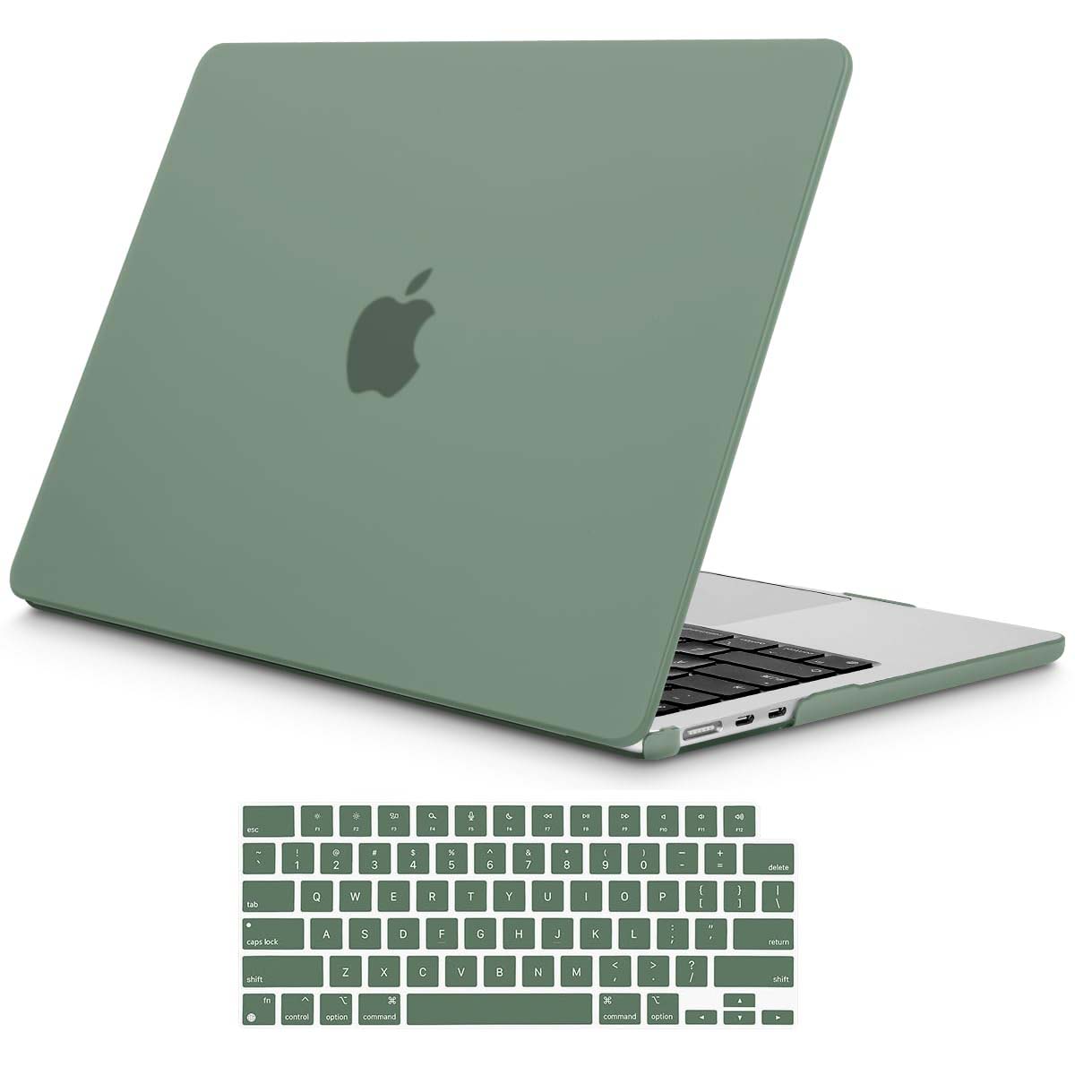 Midnight Green Hard Shell Case for 2023 15" MacBook Air A2941 with M2 Chip & Keyboard Cover