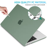 Midnight Green Hard Shell Case for 2023 15" MacBook Air A2941 with M2 Chip & Keyboard Cover